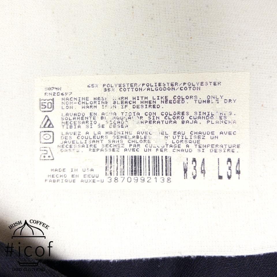 90s USA製 S874W DICKIES 34 黒 ブラック a429