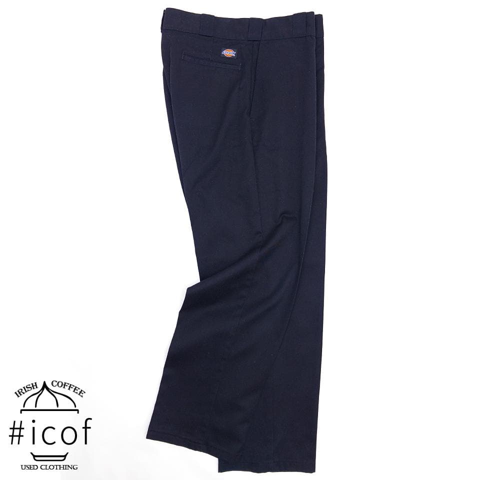 90s USA製 S874W DICKIES 34 黒 ブラック a429