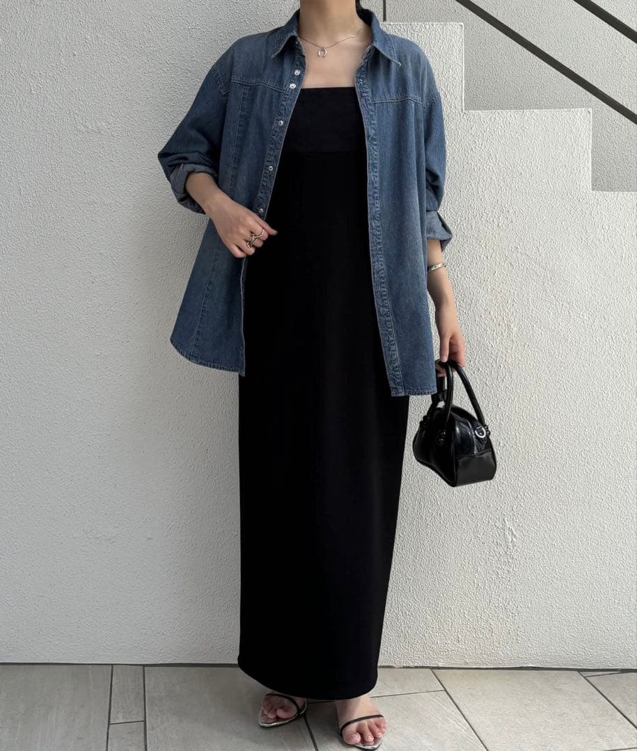 【新品】COLLAGE GALLARDAGALANTE ボウタイデニムシャツ