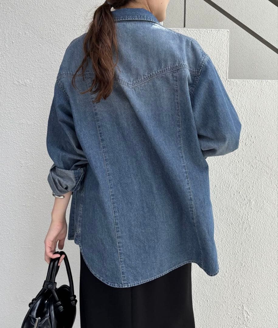 【新品】COLLAGE GALLARDAGALANTE ボウタイデニムシャツ