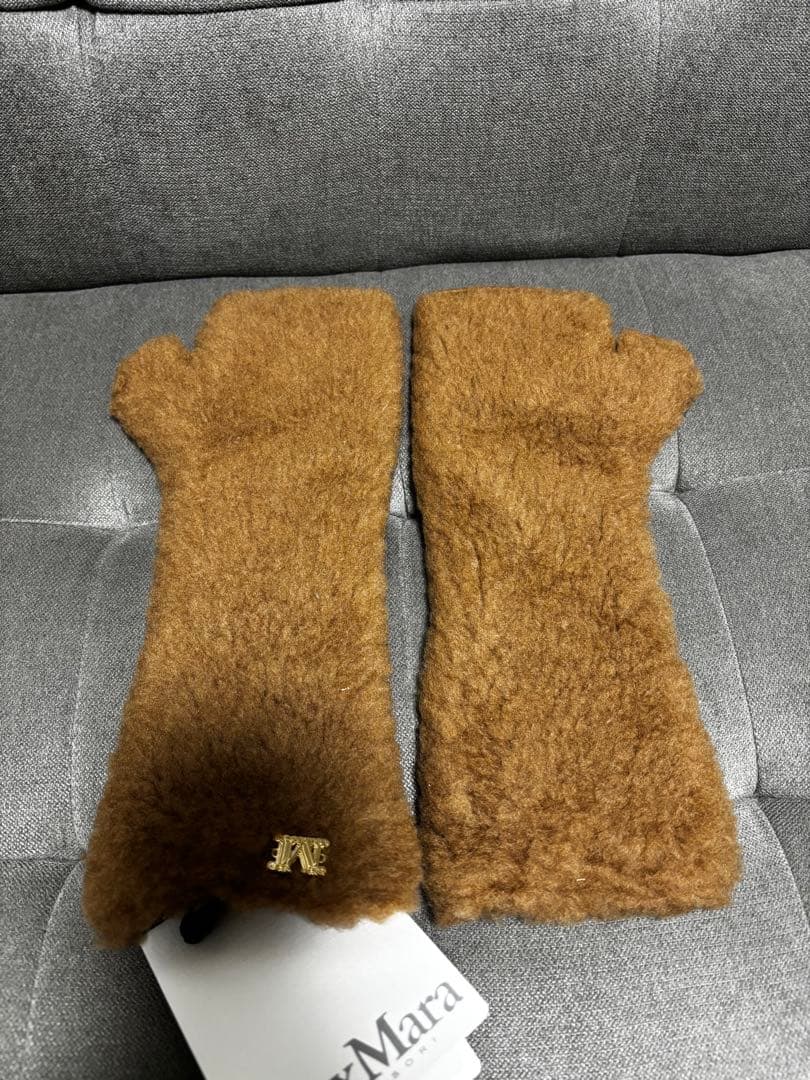 MAXMARA マックスマーラ キャメル 手袋 アームカバー テディ グローブ