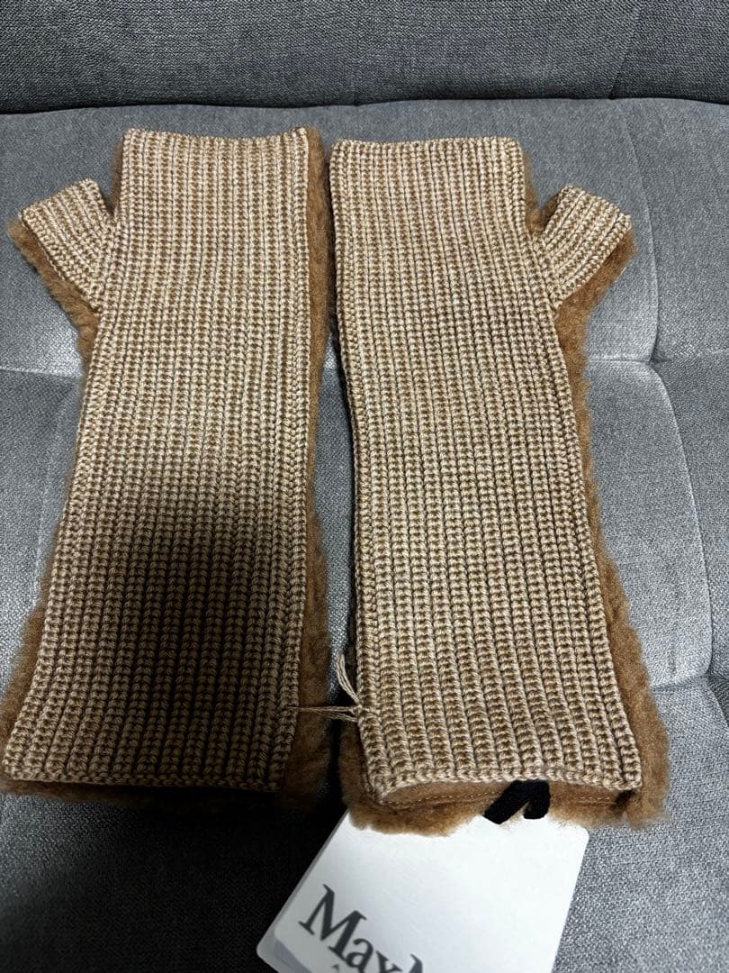 MAXMARA マックスマーラ キャメル 手袋 アームカバー テディ グローブ