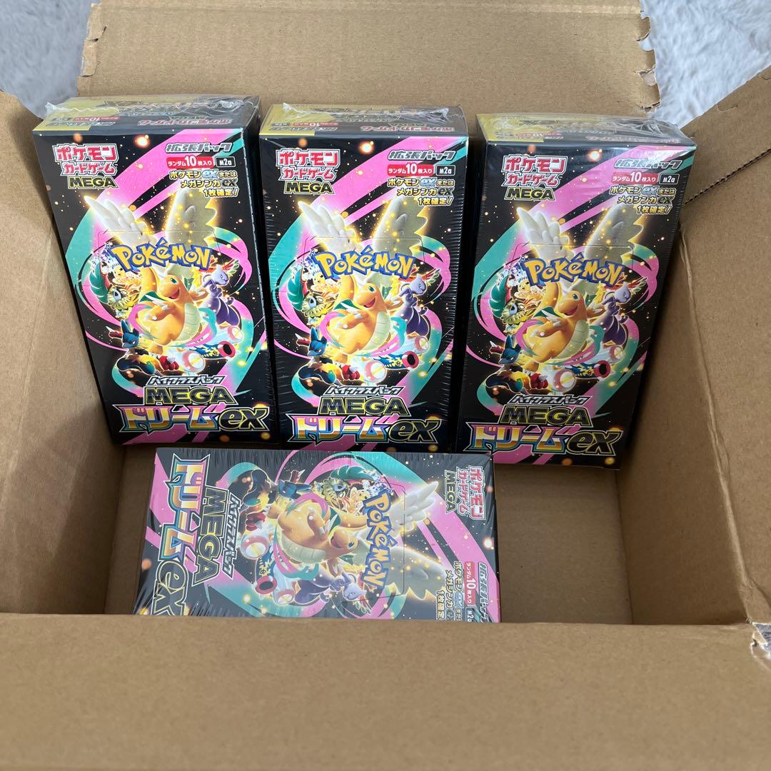 【シュリンク付】ポケモンカードハイクラスパック MEGAドリームex 4BOX
