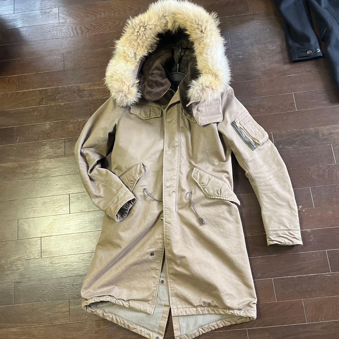 ファー付きミリタリースタイルモッズコート