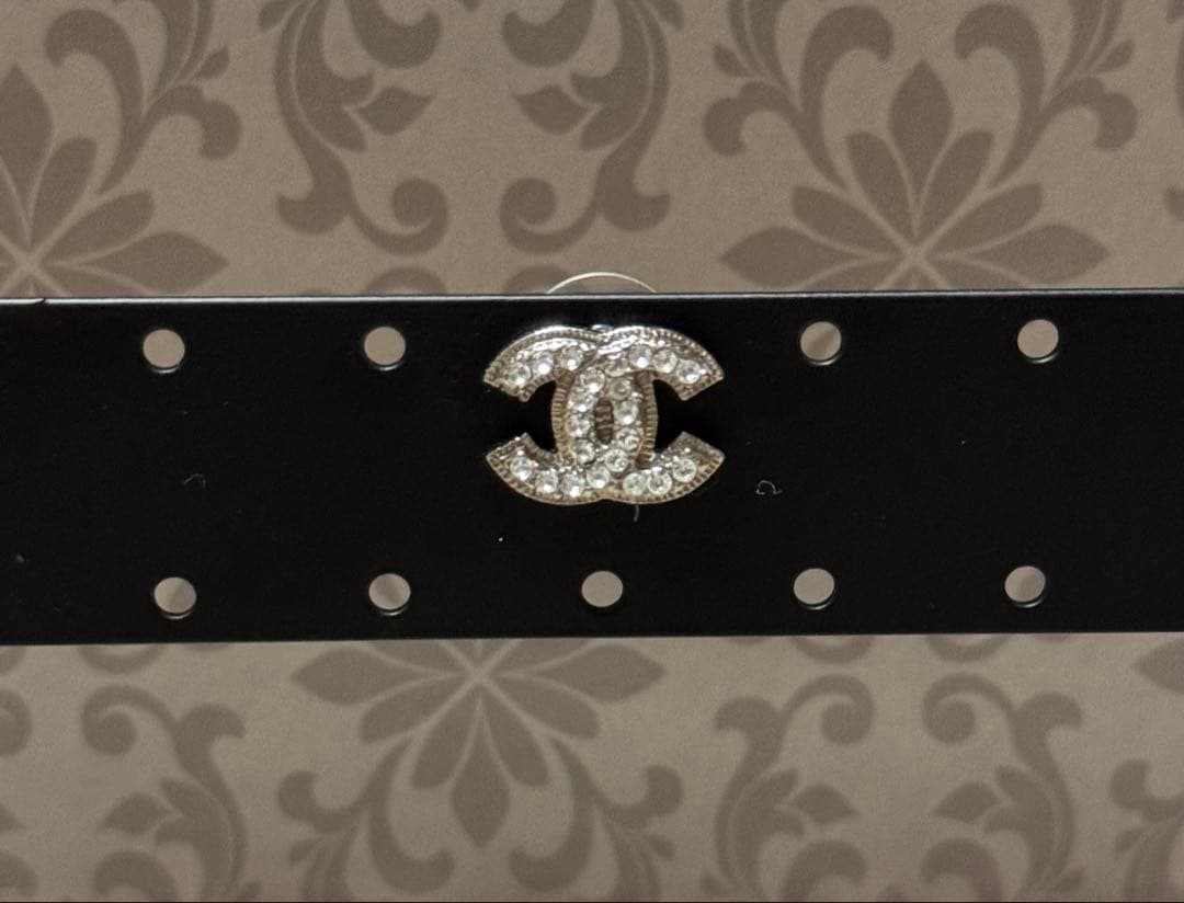 正規品☆シャネルココマークピアス/片耳 CHANELスワロフスキー シルバー