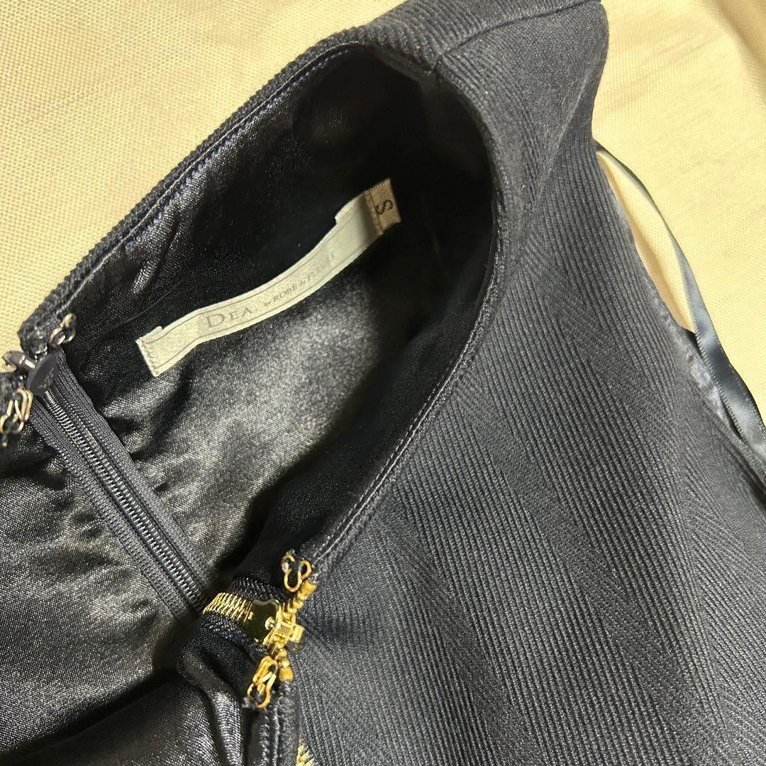 SサイズDEA. ディアバイローブドフルール ノースリーブベルトデザインチュール