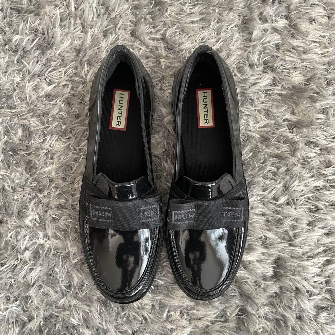 未使用　HUNTER ブラックハンター リファインドボウグロスペニーローファー