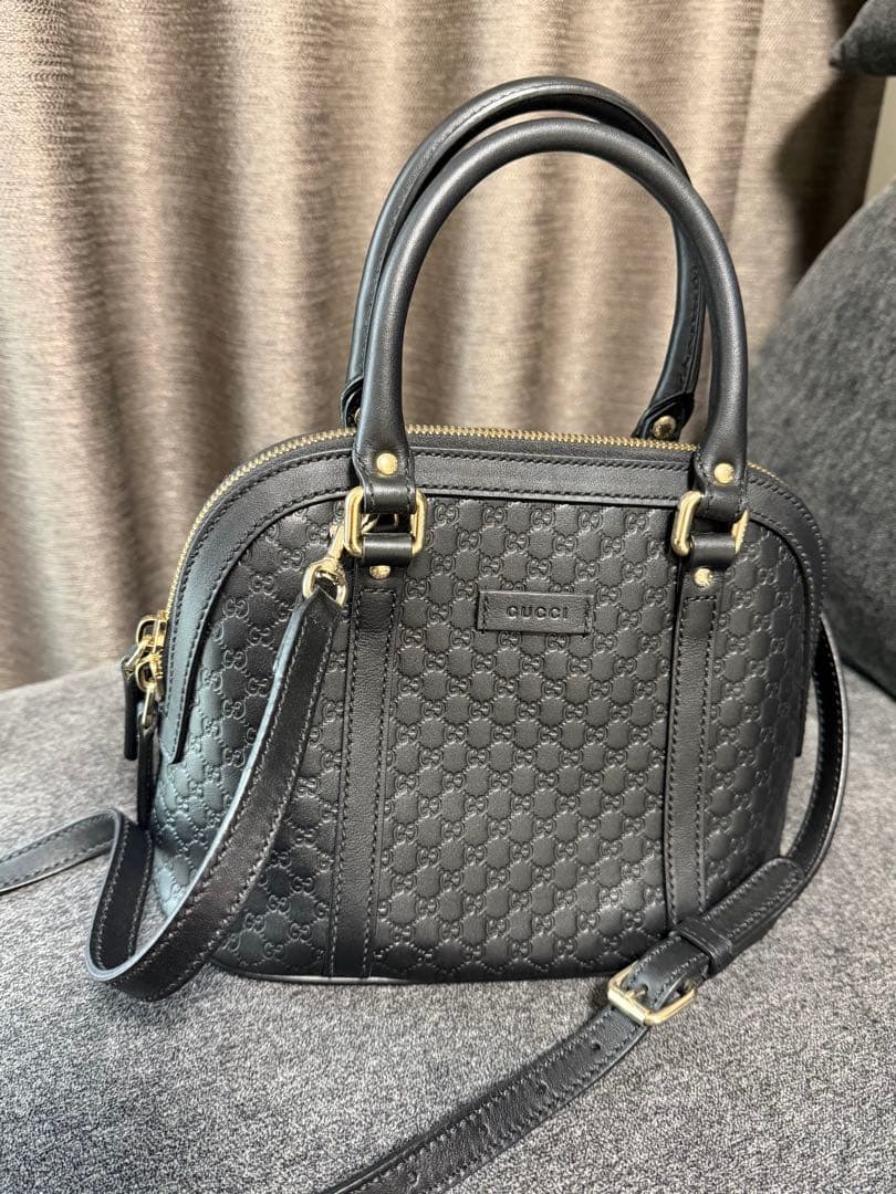 GUCCI マイクロシマ　2wayハンド/ショルダーバッグ