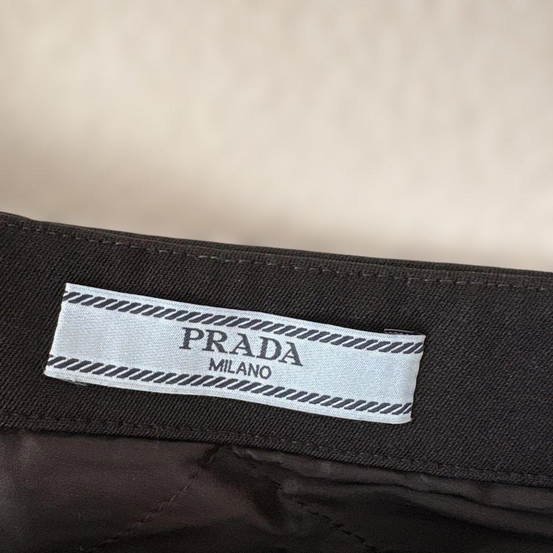 PRADA プラダ ラップスカート サイドボタン ブラック 38 裏地あり