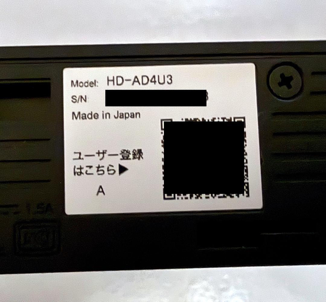 BUFFALO 外付けハードディスクドライブ 4TB ブラック