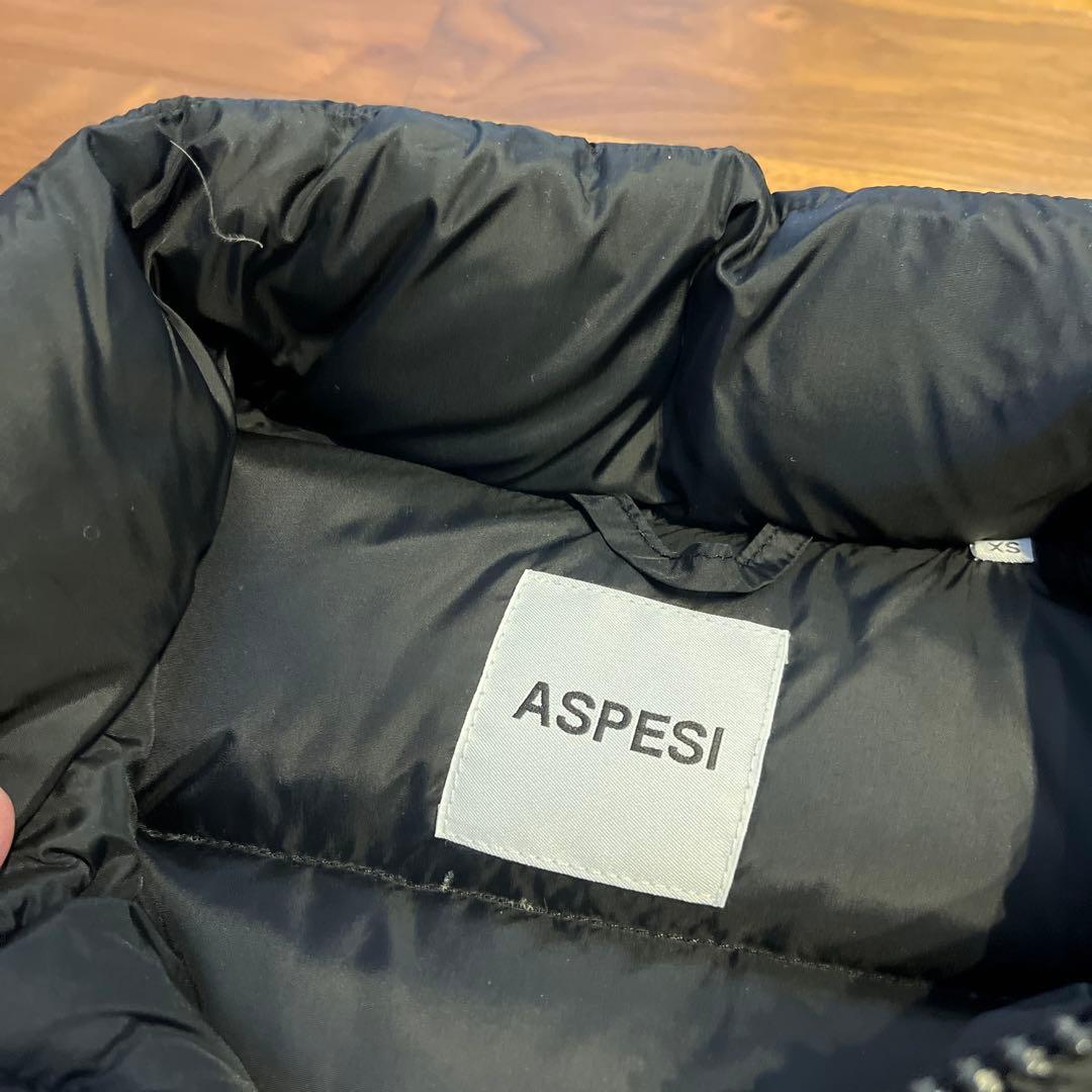 ASPESI 黒 ダウンベスト XS アスペジ