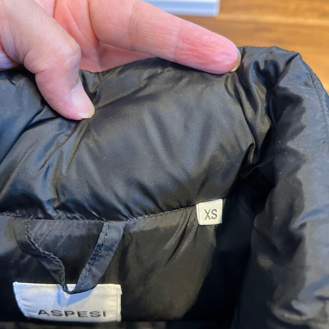 ASPESI 黒 ダウンベスト XS アスペジ
