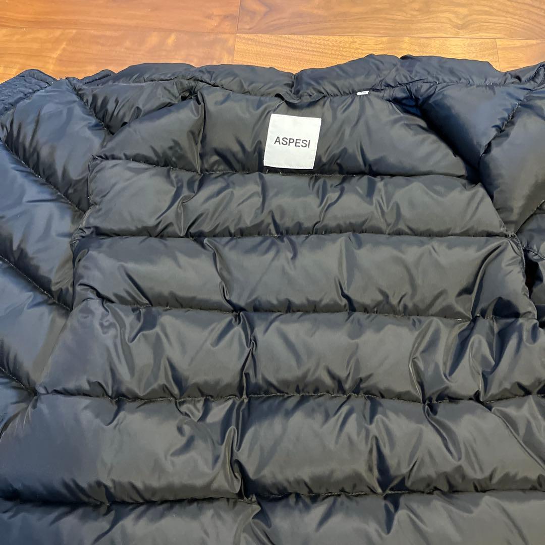ASPESI 黒 ダウンベスト XS アスペジ