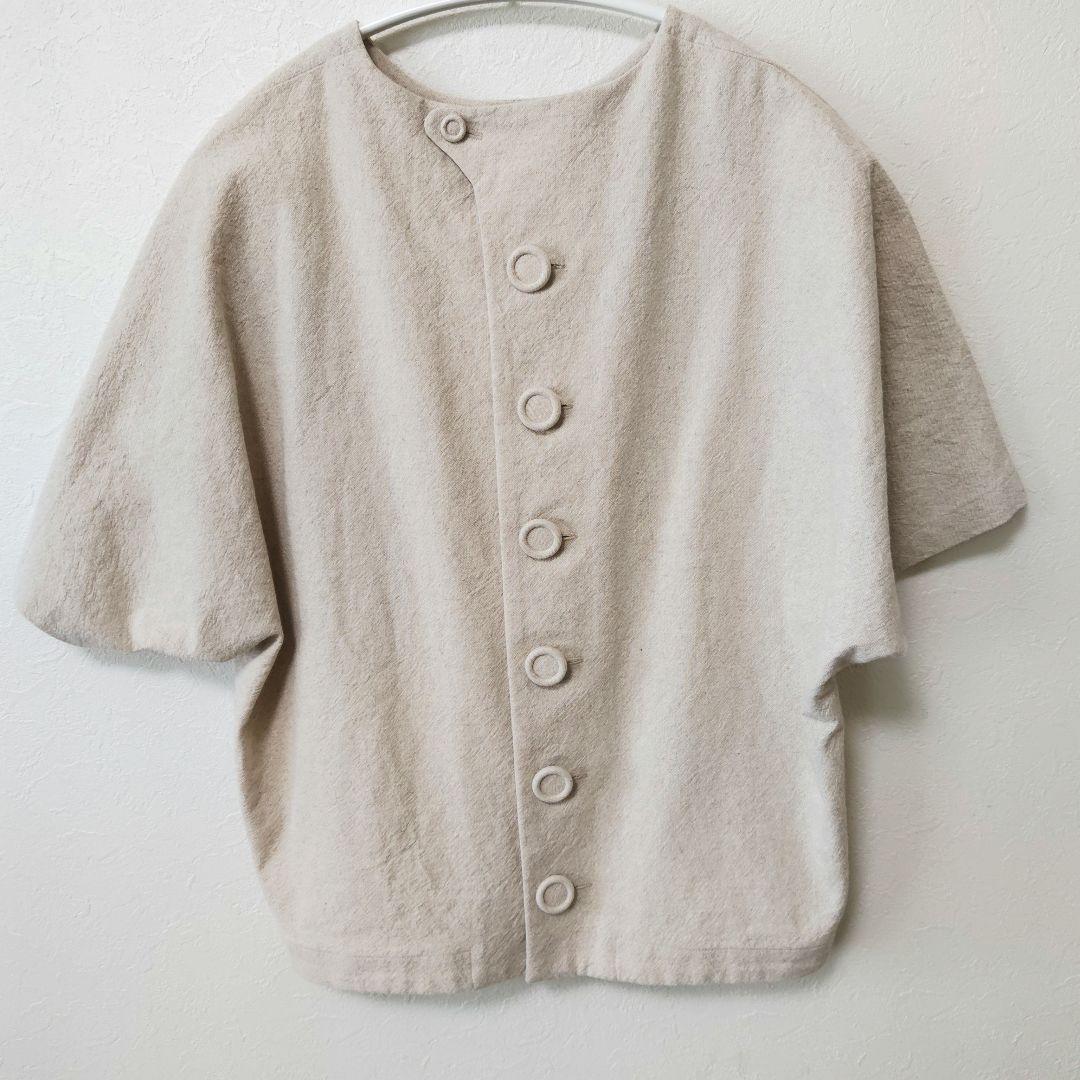 アトリエナルセ　コットン リネン スモック ブラウス “チューリップ