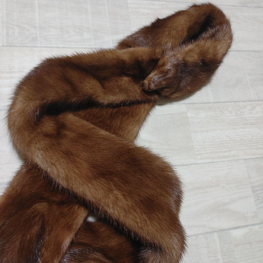 デミバフ ミンクファー ロングマフラー 足付き しっぽ付き フランス Paris