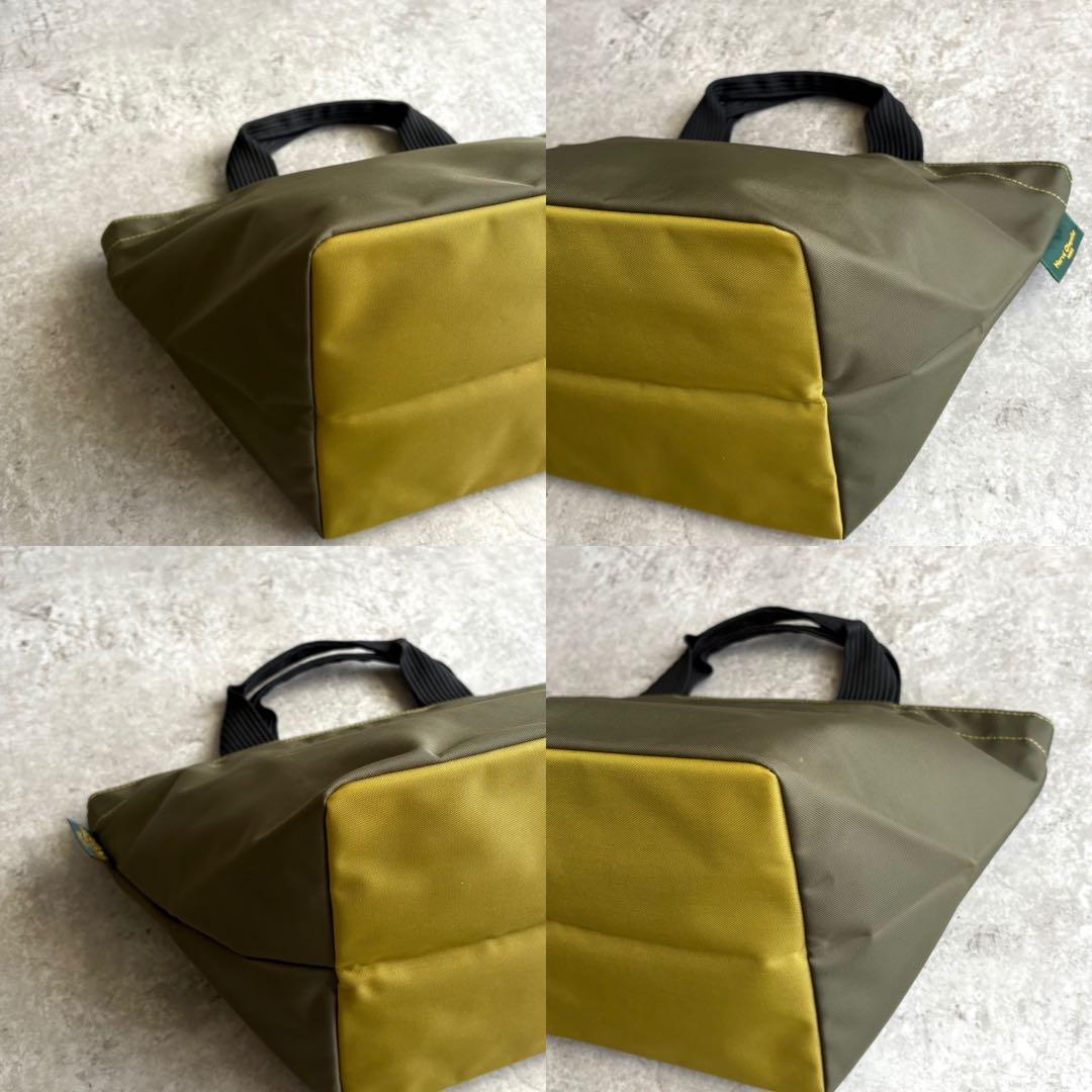 【マヤコバ様】エルベシャプリエ 舟型 トート ハンドバッグ 1027N カーキ