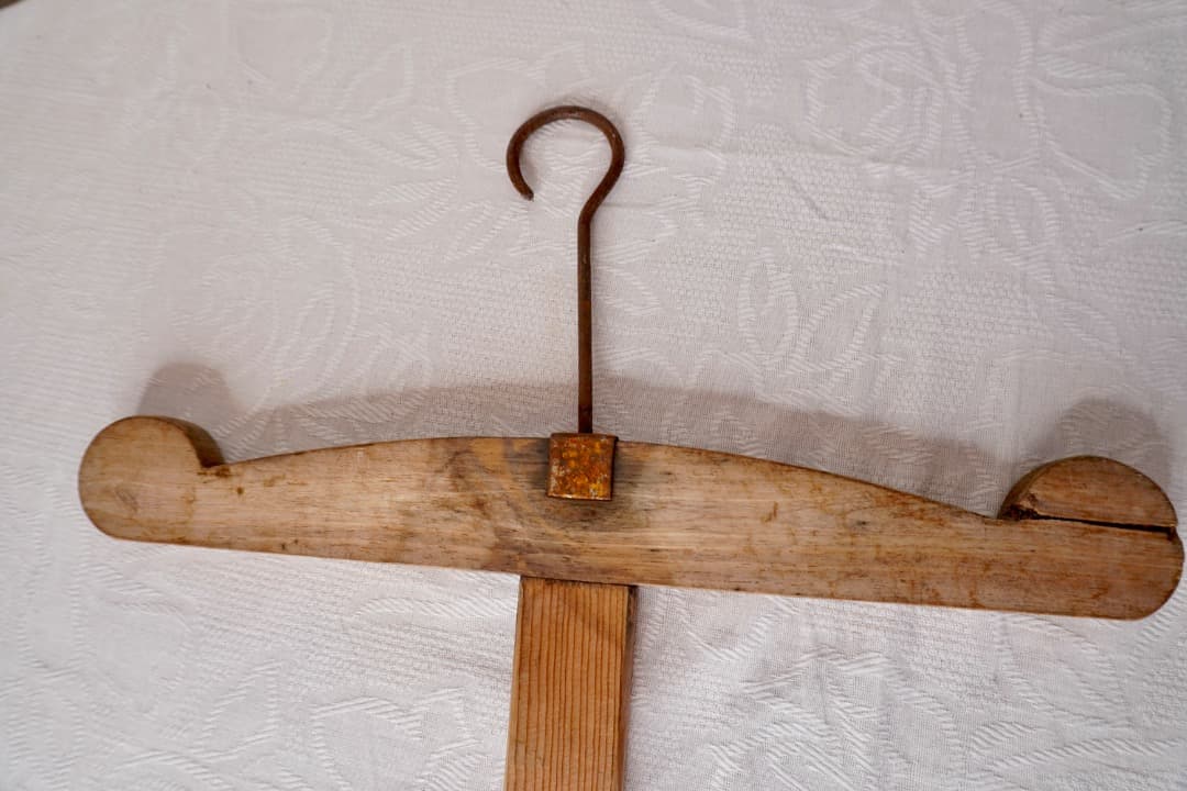 フランス アンティーク 木製 十字ハンガー