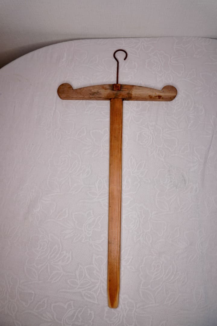 フランス アンティーク 木製 十字ハンガー