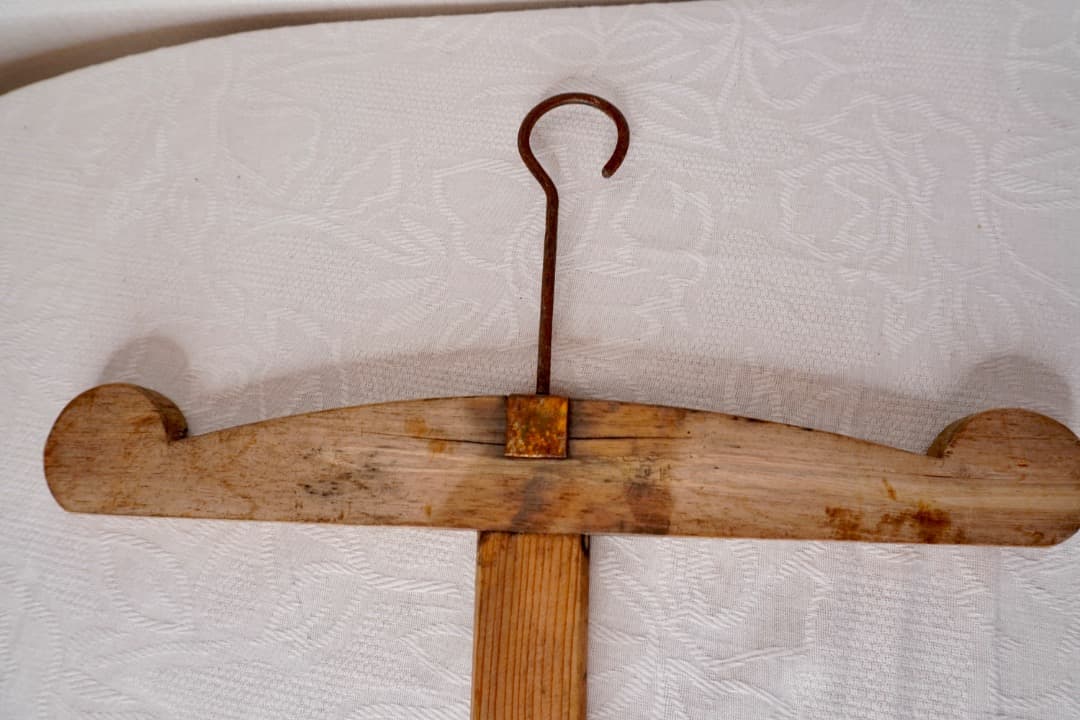 フランス アンティーク 木製 十字ハンガー