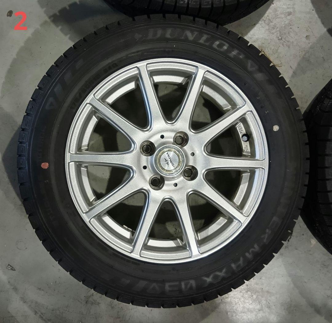 アクア　175 65 15 ダンロップ スタッドレスタイヤ　2本セット　①