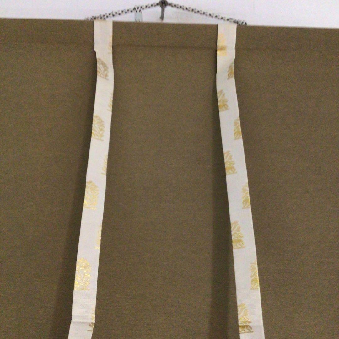 Ｎ９９　掛軸　大徳寺　立花大亀　『吟風一様松』　共箱　『真作』　肉筆　一行書