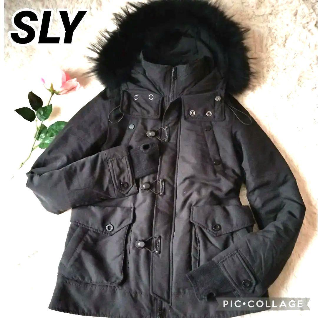 【美品】SLY ラクーンファー モッズコート N3-B ボアライナー ブラック