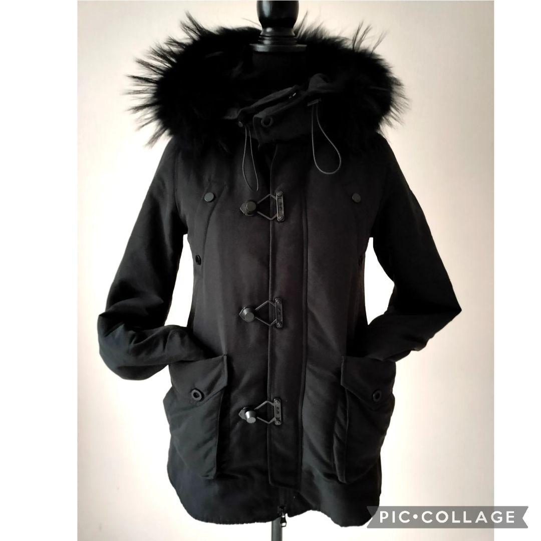 【美品】SLY ラクーンファー モッズコート N3-B ボアライナー ブラック