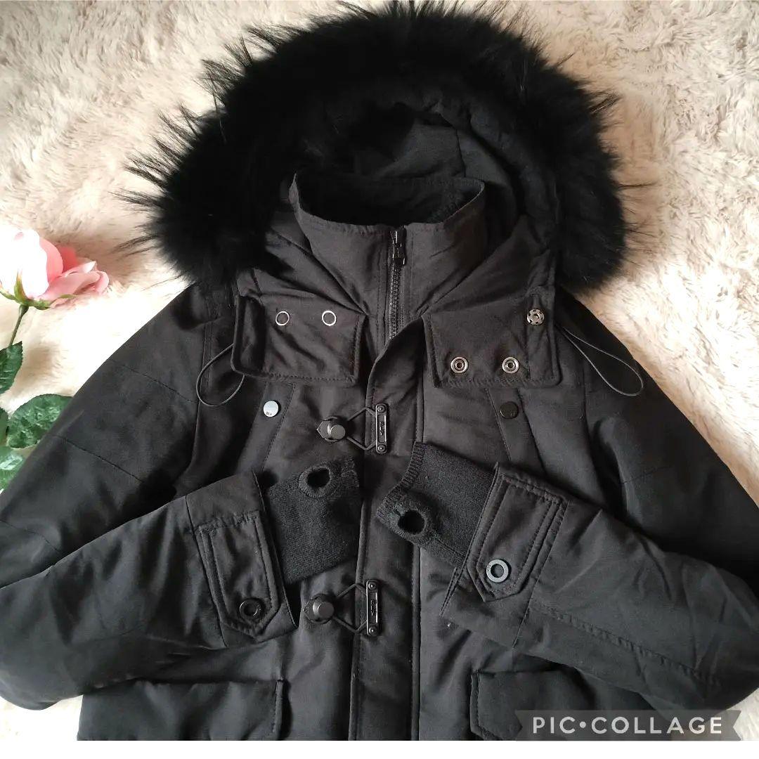 【美品】SLY ラクーンファー モッズコート N3-B ボアライナー ブラック