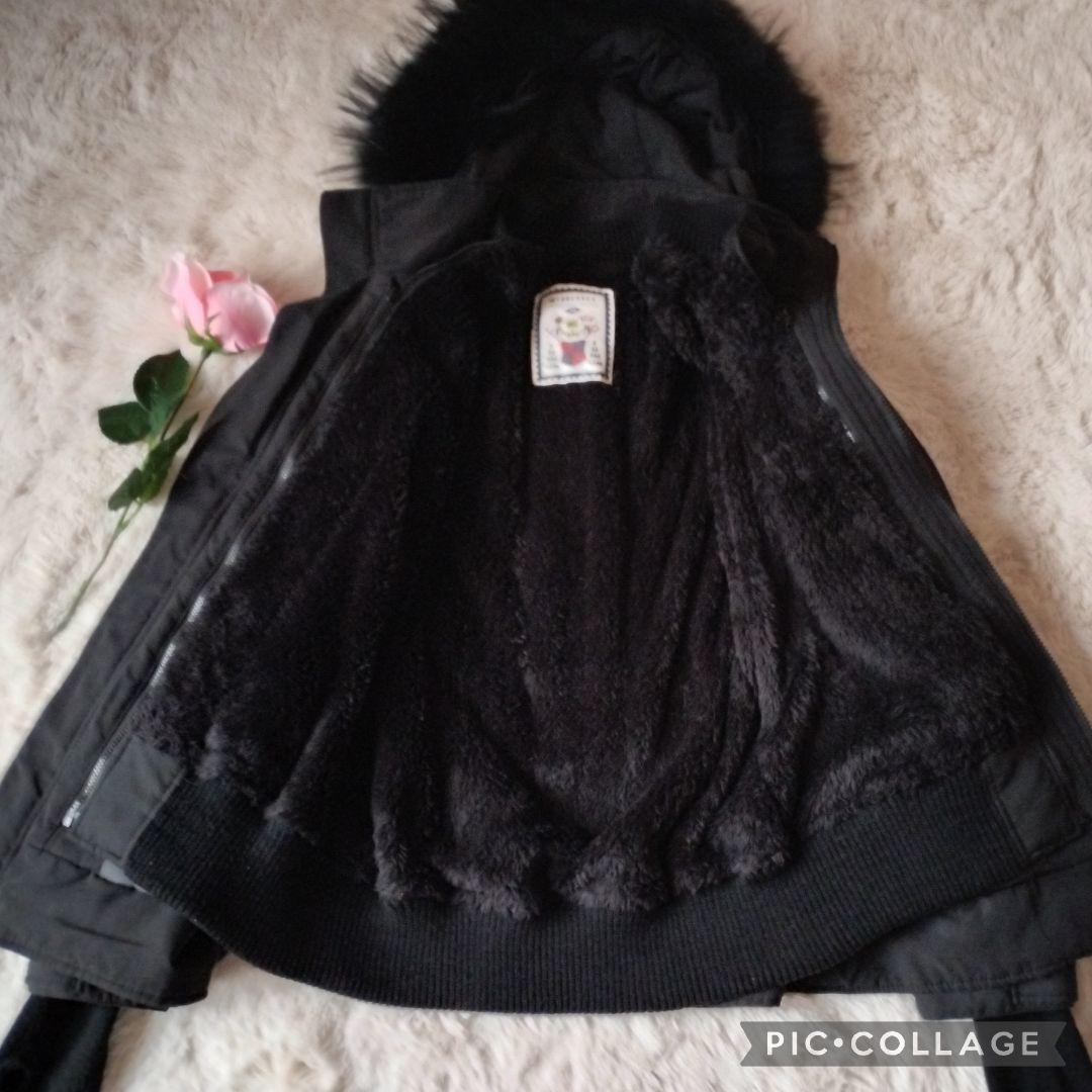 【美品】SLY ラクーンファー モッズコート N3-B ボアライナー ブラック