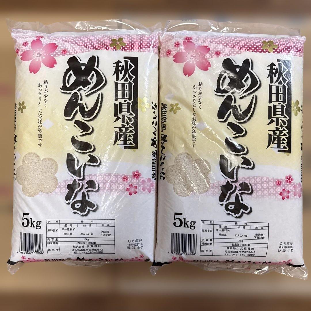 秋田県産 めんこいな 5kg×2袋 計10kg