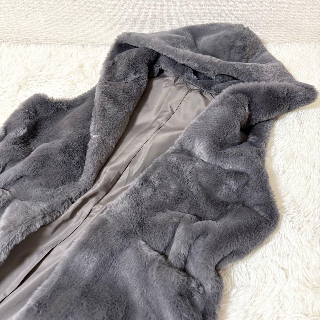 未使用級✨カワイイ CAWAII 憧れの ファーベスト グレー