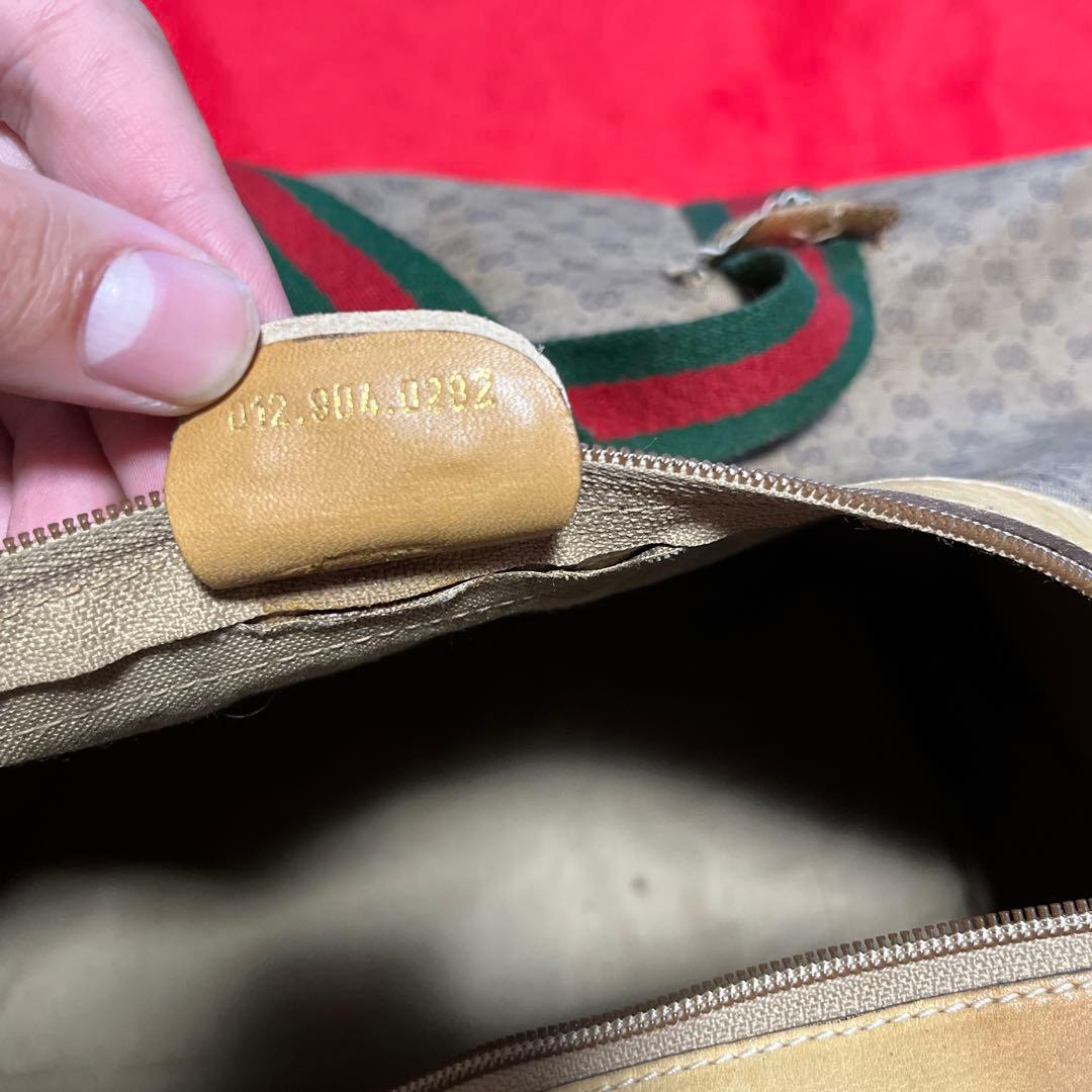 GUCCI グッチ　ボストンバック　シェリー　マイクロ　GG柄　大容量　旅行用