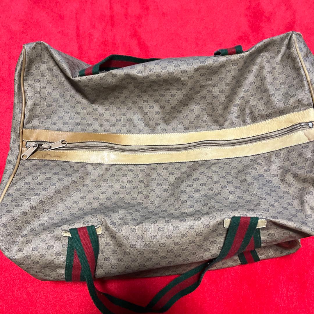 GUCCI グッチ　ボストンバック　シェリー　マイクロ　GG柄　大容量　旅行用