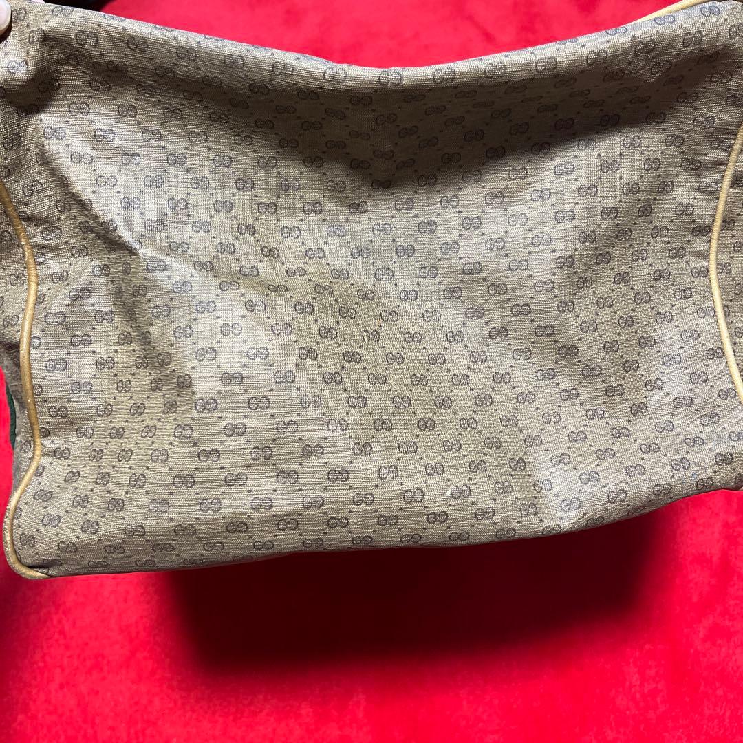 GUCCI グッチ　ボストンバック　シェリー　マイクロ　GG柄　大容量　旅行用