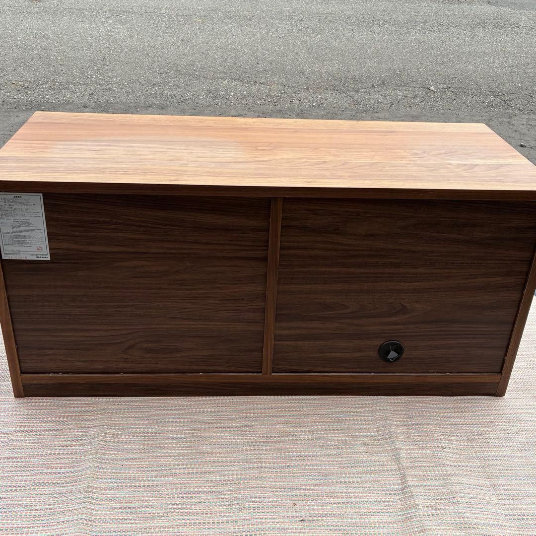 【送料込】無印良品　木製ＡＶラック　テレビ台　ウォールナット材　幅110cm