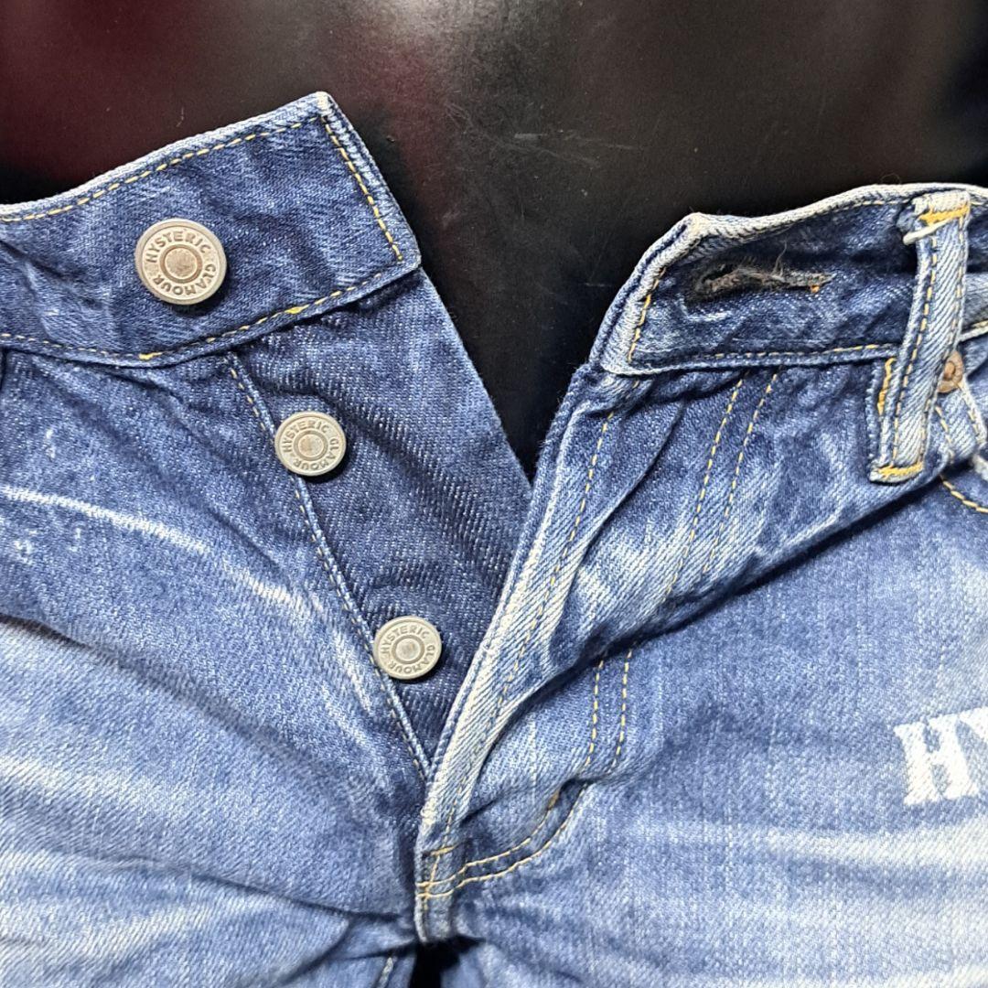 定価3.5万　ヒステリックグラマー　SP加工カレッジプリントデニムショートパンツ