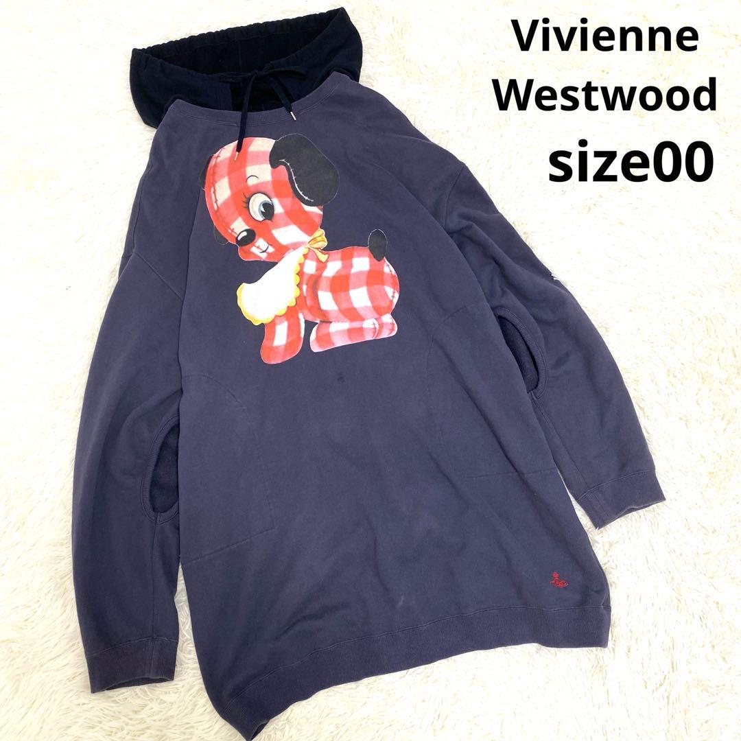 ヴィヴィアンウエストウッド ギンガムパピー パーカーワンピース オーブ刺繍