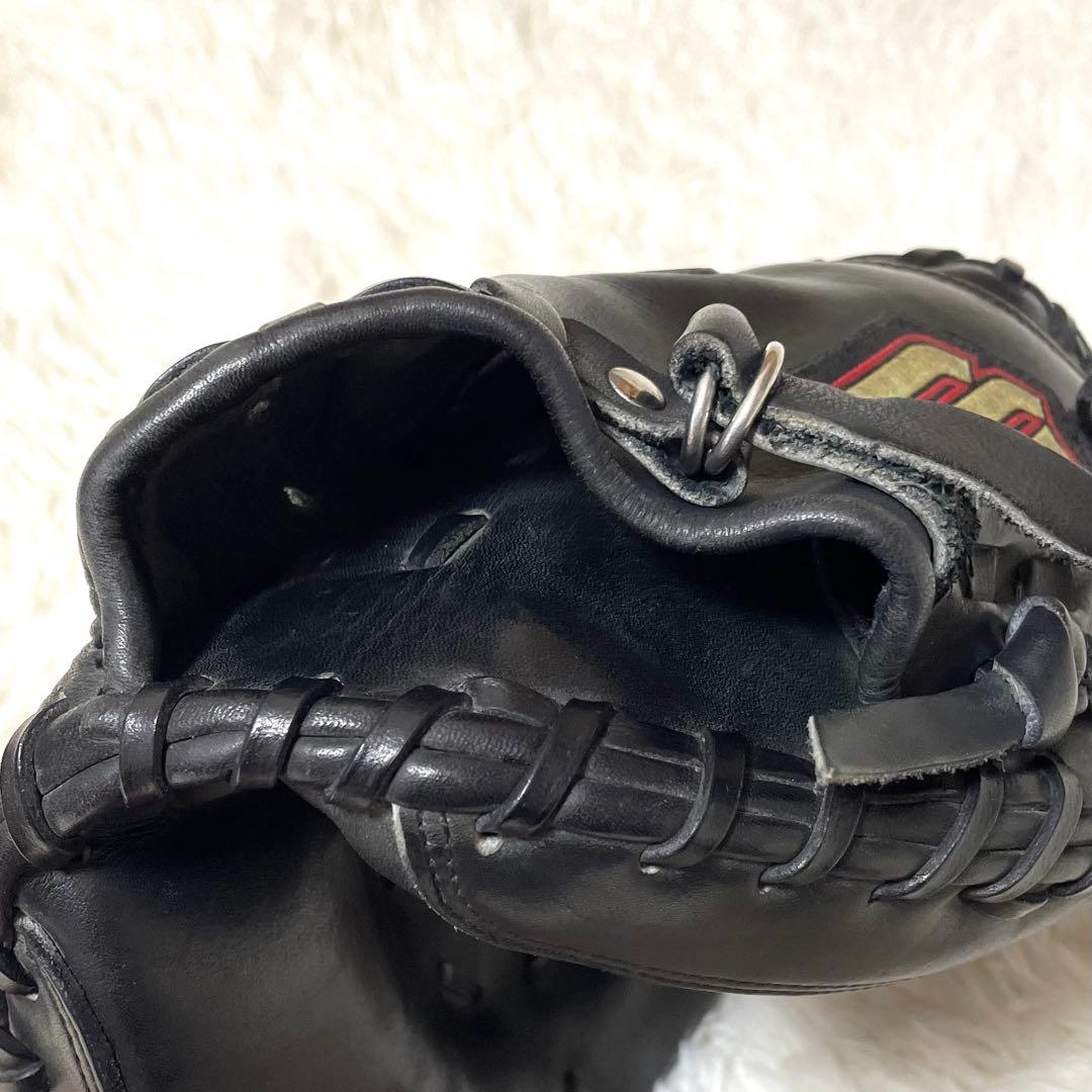 【美品】 ミズノ ビクトリーステージ 硬式 キャッチャーミット 黒 捕手用 厚革