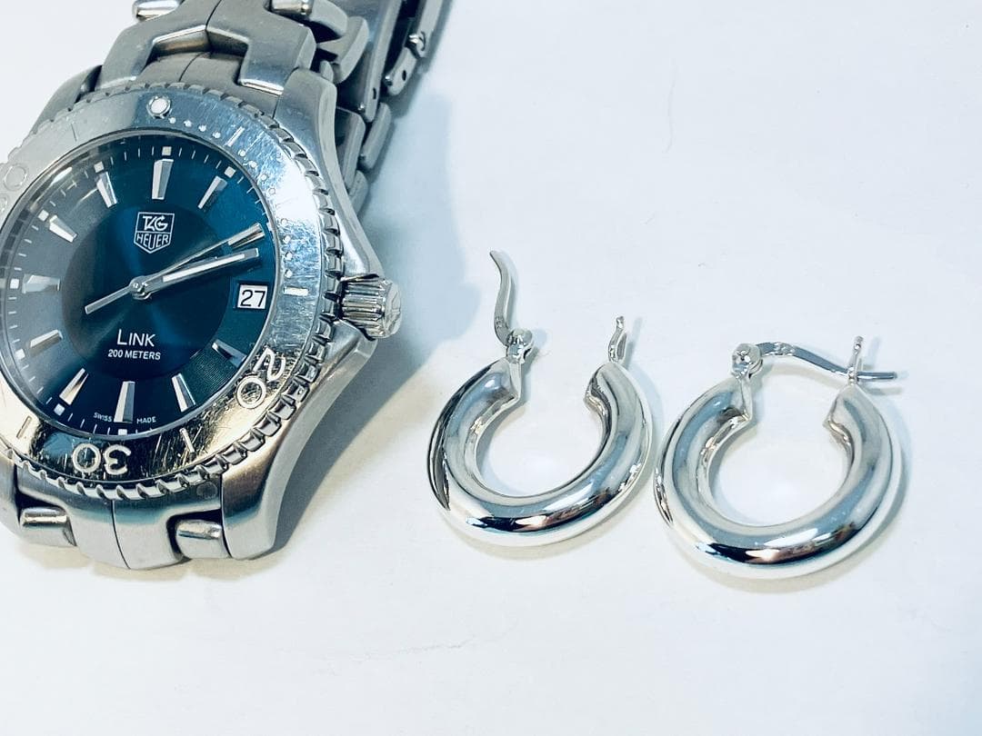 【銀製品】超重厚フープピアス 太さ５mm×外径２０mm