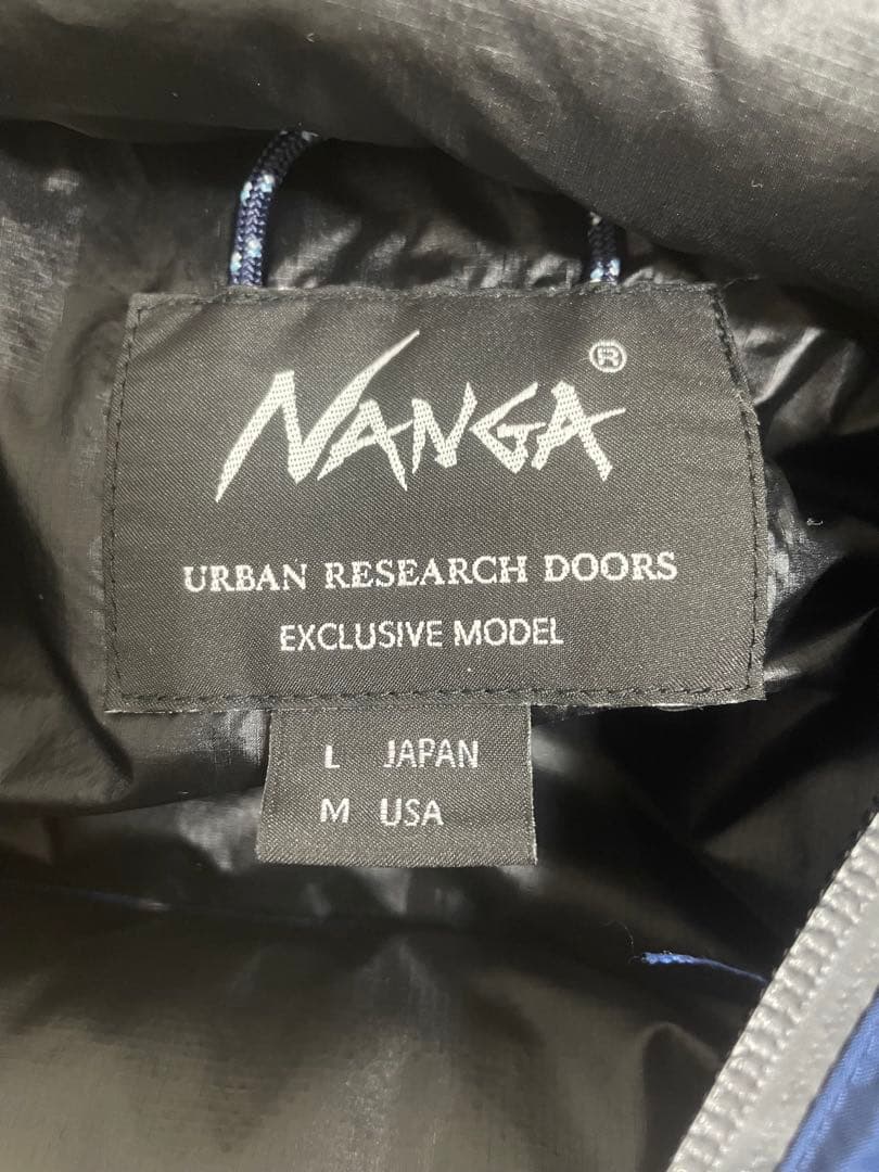 美品 ナンガ アーバンリサーチ オーロラ ダウンジャケット 紺 L ドアーズ