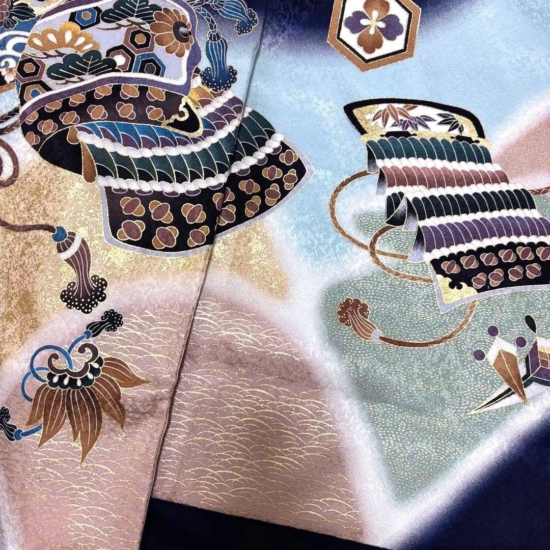 《新品未使用》正絹 お宮参り 産着 京友禅多色ぼかし 祝着/襦袢　新品たとう紙付