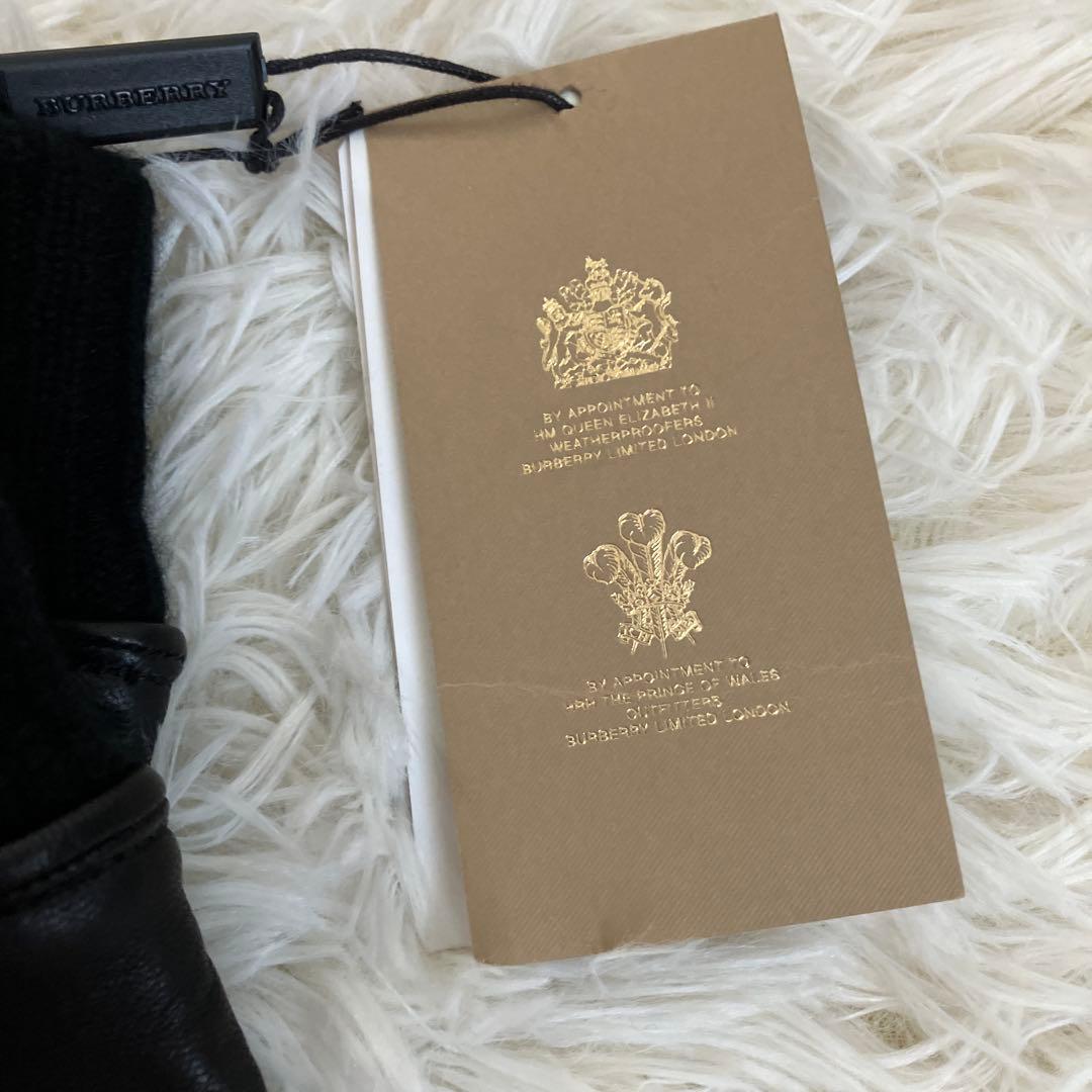 新品未使用 BURBERRY ノバチェック グローブ ラムスキン×カシミヤ