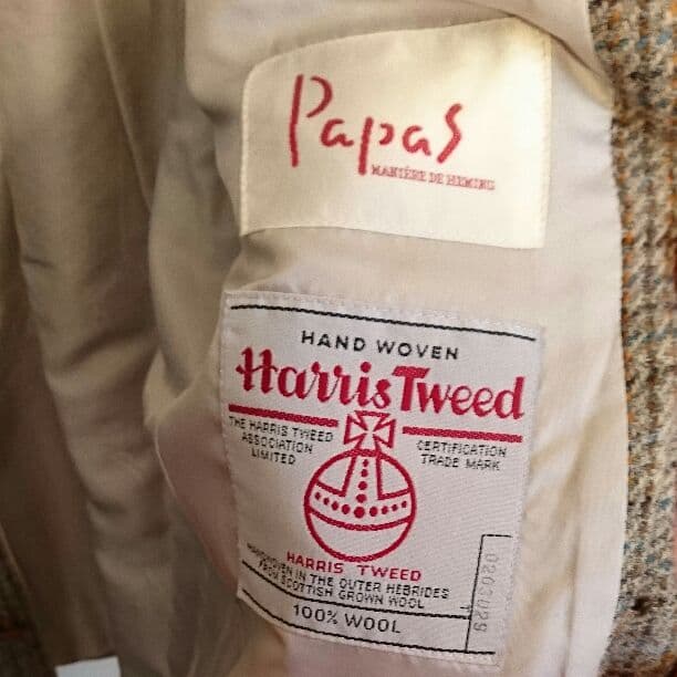 【美品】papas パパス メンズジャケット ウール100%