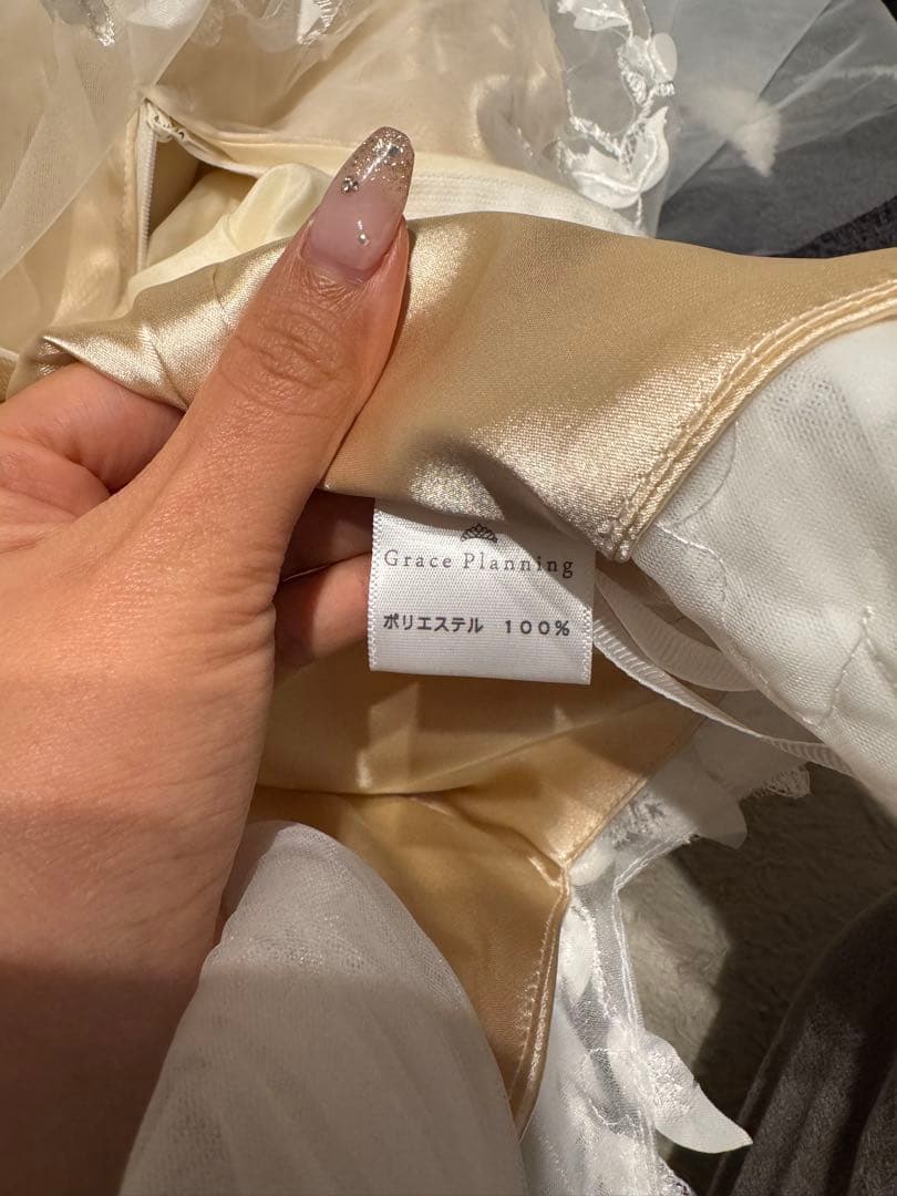 ウェディングドレス　前撮り　2次会　海外前撮り　結婚式　ベージュ