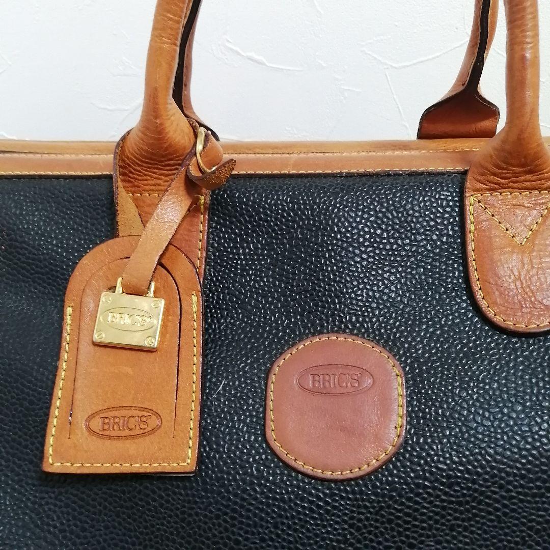 BRIC'Sブリックス　レザーボストンバッグ　イタリア　大容量　シボ革