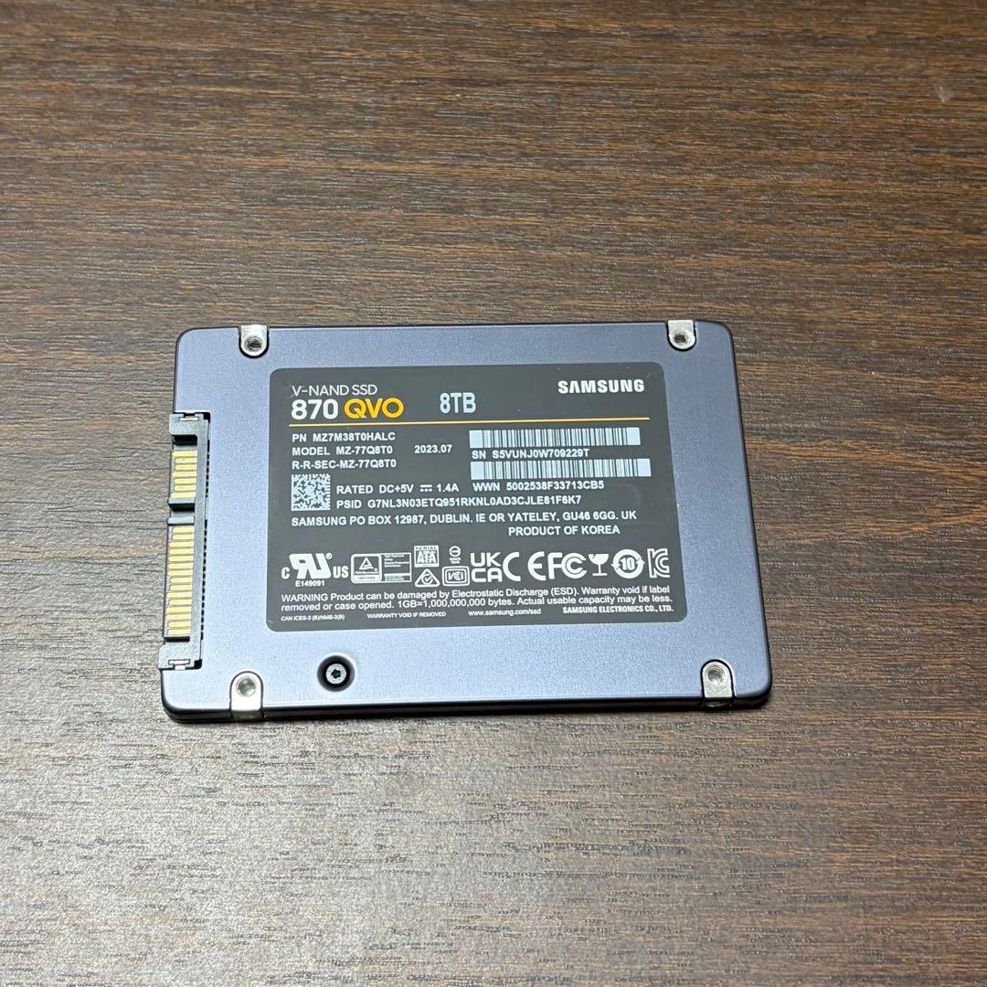 【値上がり中】大容量8TB！Samsung SSD 870 QVO 動作◎