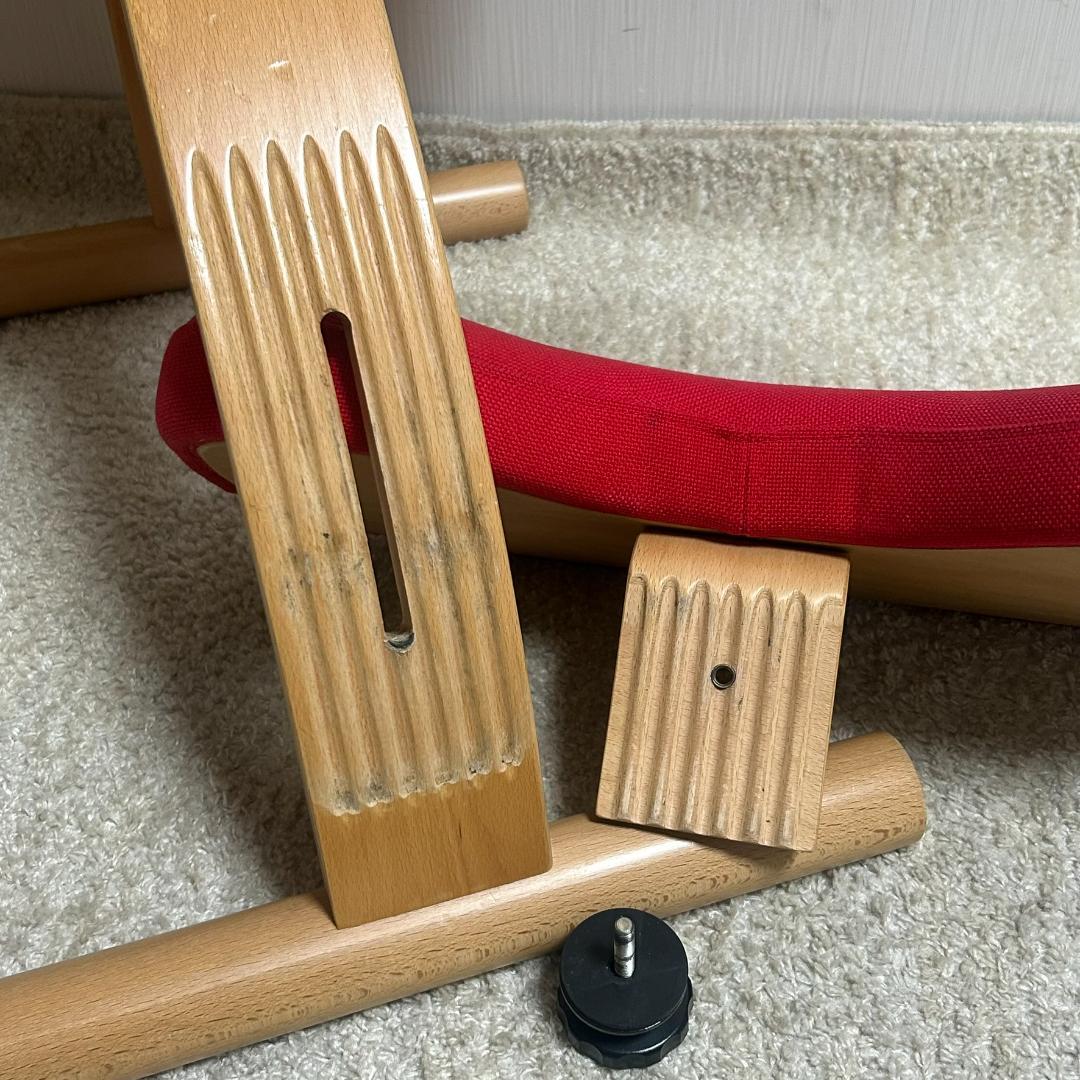 リボ社 サカモトハウス バランスチェア バランスイージー　レッド　姿勢矯正