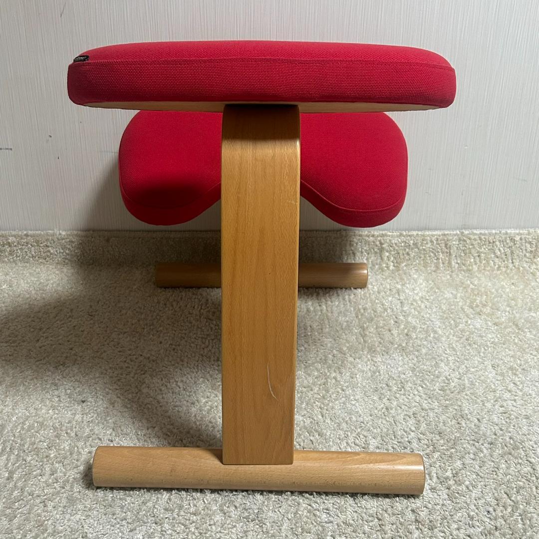 リボ社 サカモトハウス バランスチェア バランスイージー　レッド　姿勢矯正