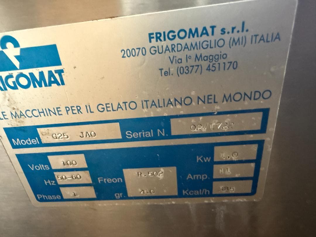 FMI FRIGOMAT G25 イタリア製 ジェラートメーカー<ジャンク>