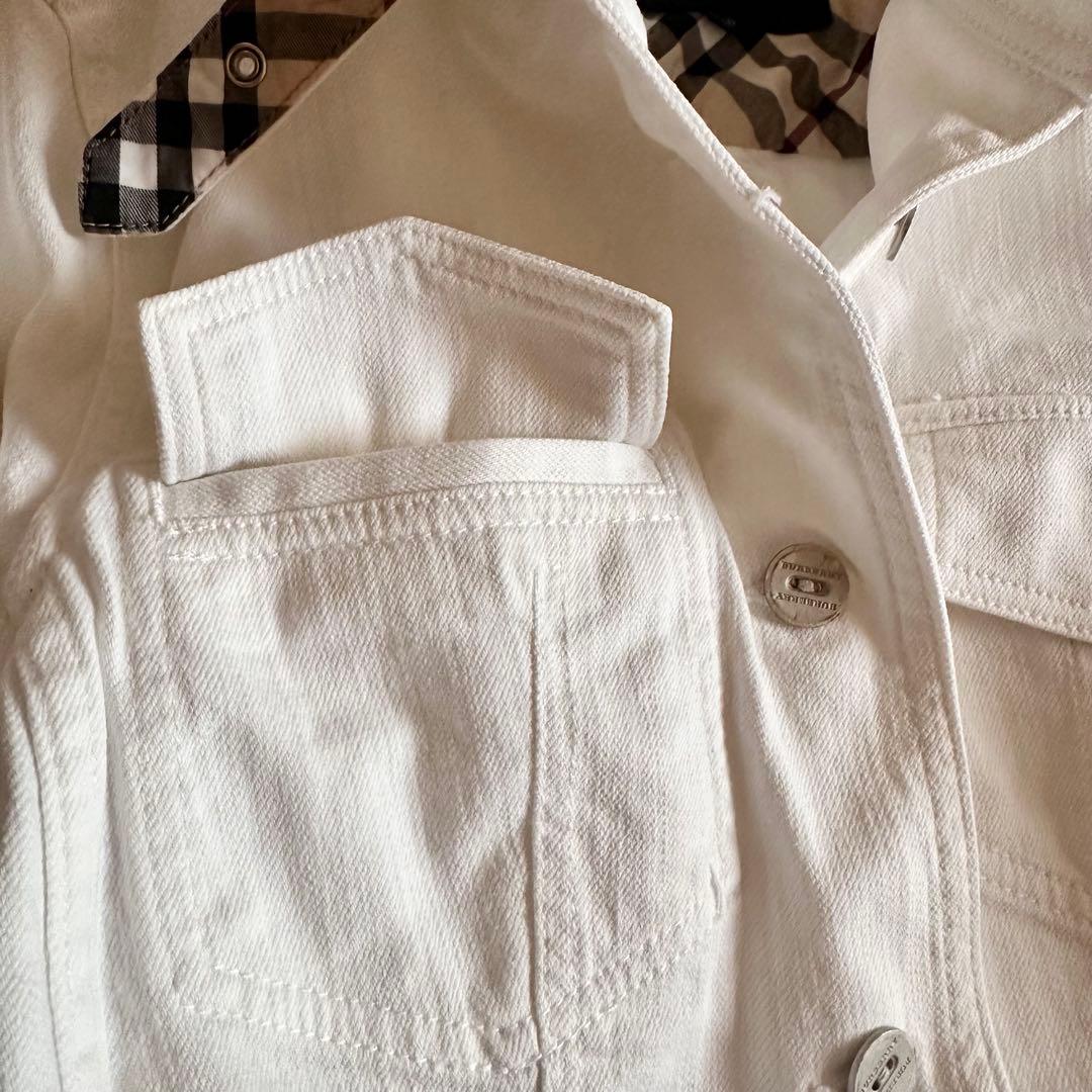 BURBERRY LONDON 白ジャケット ノバチェックベルト付き 正規品